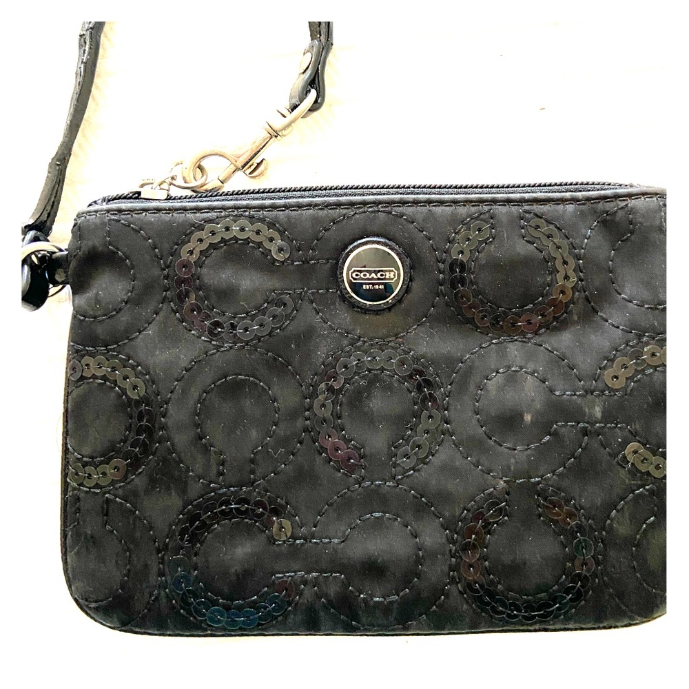 Black Coach Wristlet